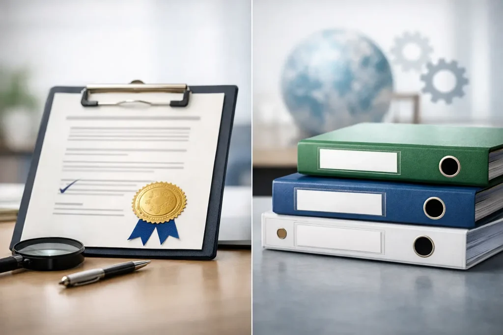 Certificare individuală versus pachet ISO